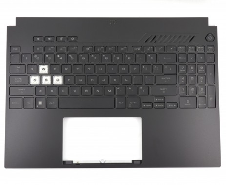 Tastatura Asus V210846AS1 Neagra cu Palmrest Negru iluminata backlit. Keyboard Asus V210846AS1 Neagra cu Palmrest Negru. Tastaturi laptop Asus V210846AS1 Neagra cu Palmrest Negru. Tastatura notebook Asus V210846AS1 Neagra cu Palmrest Negru