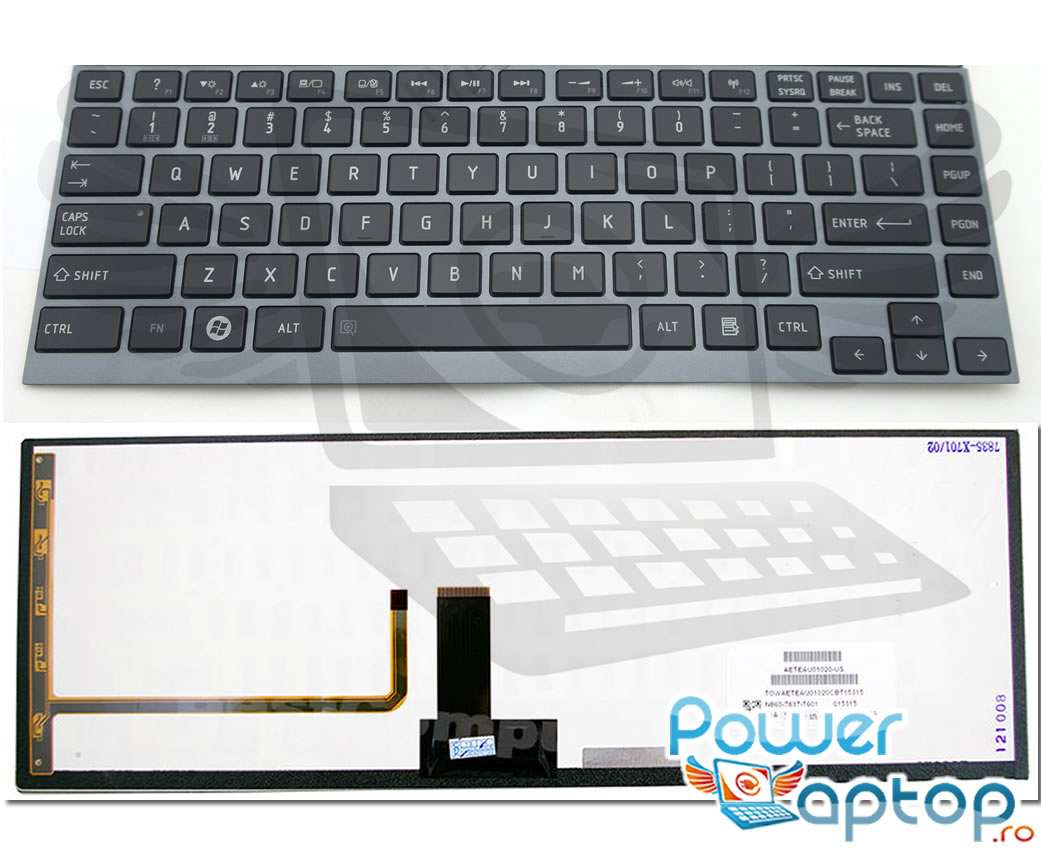 Tastatura Toshiba Satellite U800W iluminata backlit