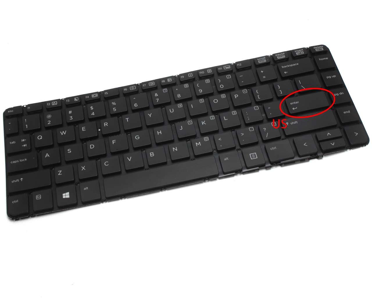 Tastatura HP PK1315D1A00 iluminata layout US fara rama enter mic