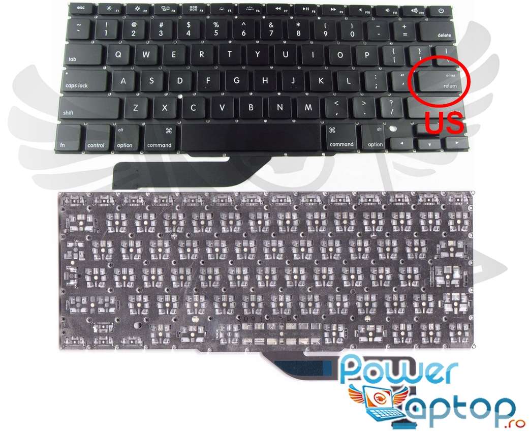 Tastatura Apple MacBook Pro 15 Retina A1398 MC975 layout US fara rama enter mic