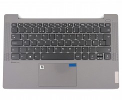 Tastatura Lenovo AP37H000210 Gri cu Palmrest Gri si TouchPad iluminata backlit. Keyboard Lenovo AP37H000210 Gri cu Palmrest Gri si TouchPad. Tastaturi laptop Lenovo AP37H000210 Gri cu Palmrest Gri si TouchPad. Tastatura notebook Lenovo AP37H000210 Gri cu Palmrest Gri si TouchPad