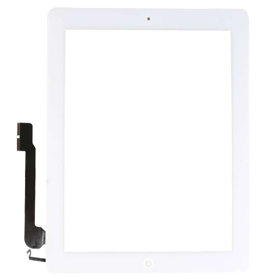 Touchscreen Digitizer Apple iPad 4 A1460 cu buton home si adeziv Alb Geam Sticla Tableta