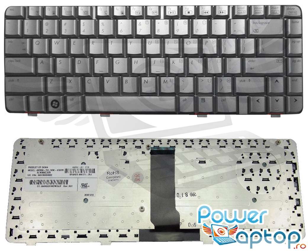 Tastatura HP Pavilion DV3200 argintie