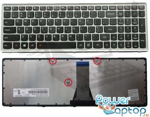 Tastatura Lenovo  25213034 Rama gri. Keyboard Lenovo  25213034 Rama gri. Tastaturi laptop Lenovo  25213034 Rama gri. Tastatura notebook Lenovo  25213034 Rama gri