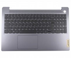 Tastatura Lenovo AM2XP000 Gri cu Palmrest Gri si TouchPad iluminata backlit. Keyboard Lenovo AM2XP000 Gri cu Palmrest Gri si TouchPad. Tastaturi laptop Lenovo AM2XP000 Gri cu Palmrest Gri si TouchPad. Tastatura notebook Lenovo AM2XP000 Gri cu Palmrest Gri si TouchPad