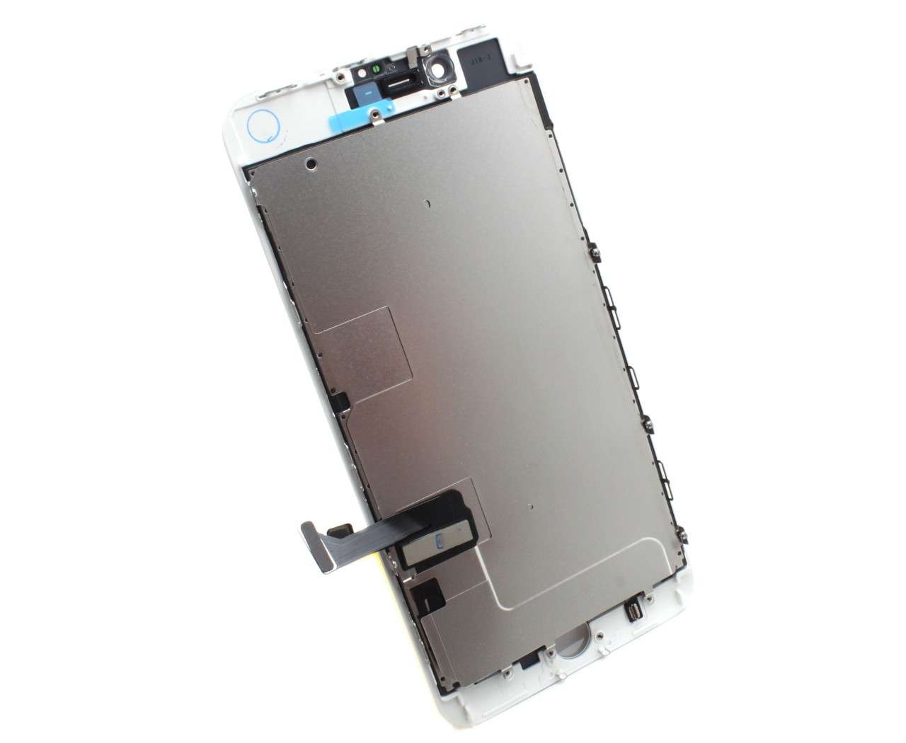 Display iPhone 8 Plus LCD Alb Complet Cu Tablita Metalica Si Conector Amprenta