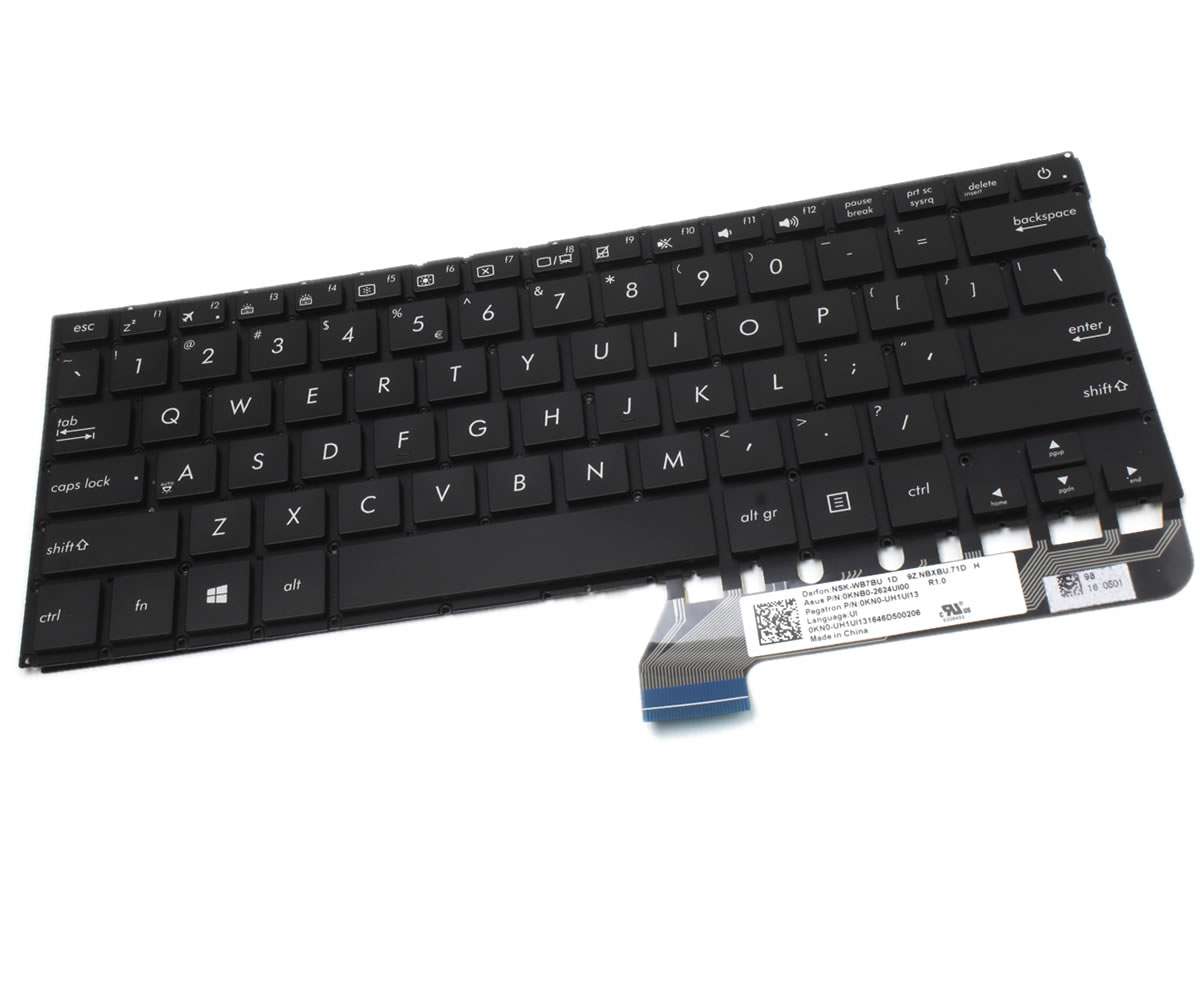 Tastatura Asus NSK WB7BU 1D iluminata layout US fara rama enter mic