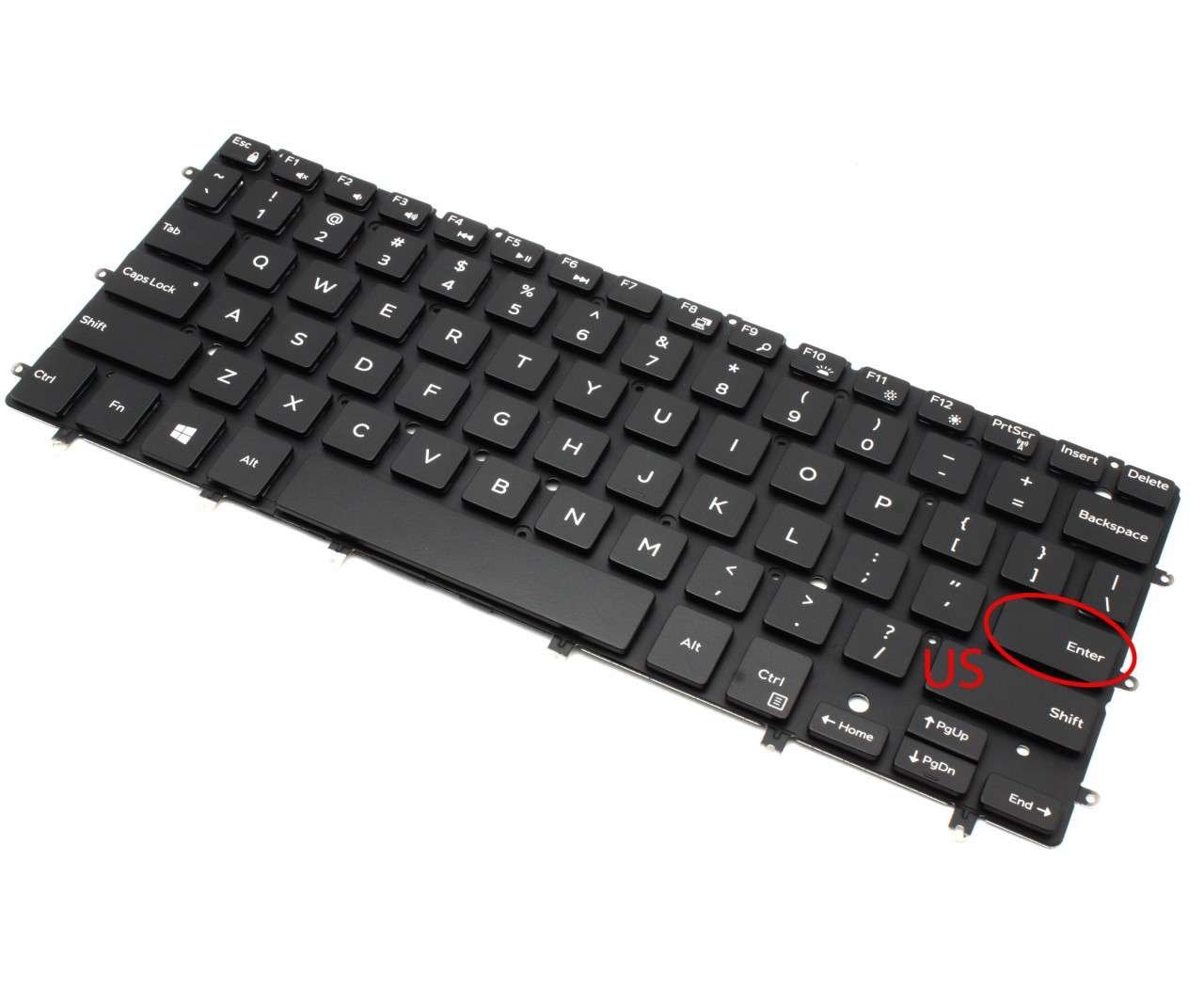 Tastatura Dell Inspiron 13 7347 iluminata layout US fara rama enter mic