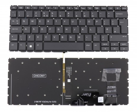 Tastatura HP EliteBook 1040 G10 iluminata. Keyboard HP EliteBook 1040 G10. Tastaturi laptop HP EliteBook 1040 G10. Tastatura notebook HP EliteBook 1040 G10