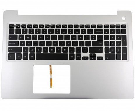 Tastatura Dell Inspiron 15 5575 Neagra cu Palmrest Argintiu iluminata backlit. Keyboard Dell Inspiron 15 5575 Neagra cu Palmrest Argintiu. Tastaturi laptop Dell Inspiron 15 5575 Neagra cu Palmrest Argintiu. Tastatura notebook Dell Inspiron 15 5575 Neagra cu Palmrest Argintiu