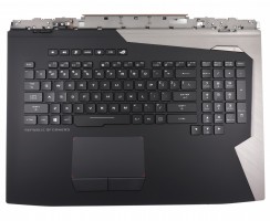 Tastatura Asus ROG G703GI Neagra cu Palmrest Negru iluminata backlit. Keyboard Asus ROG G703GI Neagra cu Palmrest Negru. Tastaturi laptop Asus ROG G703GI Neagra cu Palmrest Negru. Tastatura notebook Asus ROG G703GI Neagra cu Palmrest Negru