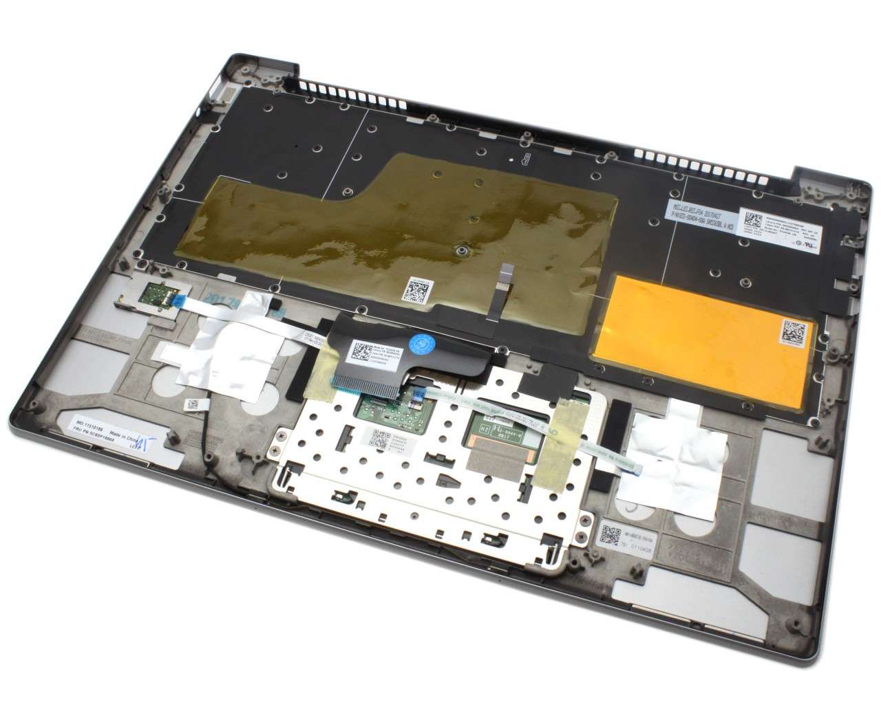 Tastatura Lenovo PK131491A00 Gri cu Palmrest Argintiu si Touchpad iluminata backlit
