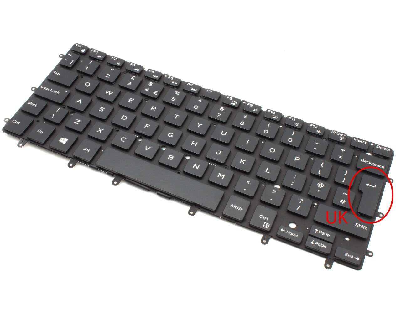 Tastatura Dell Inspiron 13 7347 iluminata layout UK fara rama enter mare