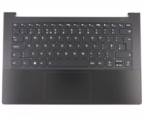 Tastatura Lenovo SN10Z37771 Neagra cu Palmrest Negru, TouchPad si Senzor Amprenta iluminata backlit. Keyboard Lenovo SN10Z37771 Neagra cu Palmrest Negru, TouchPad si Senzor Amprenta. Tastaturi laptop Lenovo SN10Z37771 Neagra cu Palmrest Negru, TouchPad si Senzor Amprenta. Tastatura notebook Lenovo SN10Z37771 Neagra cu Palmrest Negru, TouchPad si Senzor Amprenta