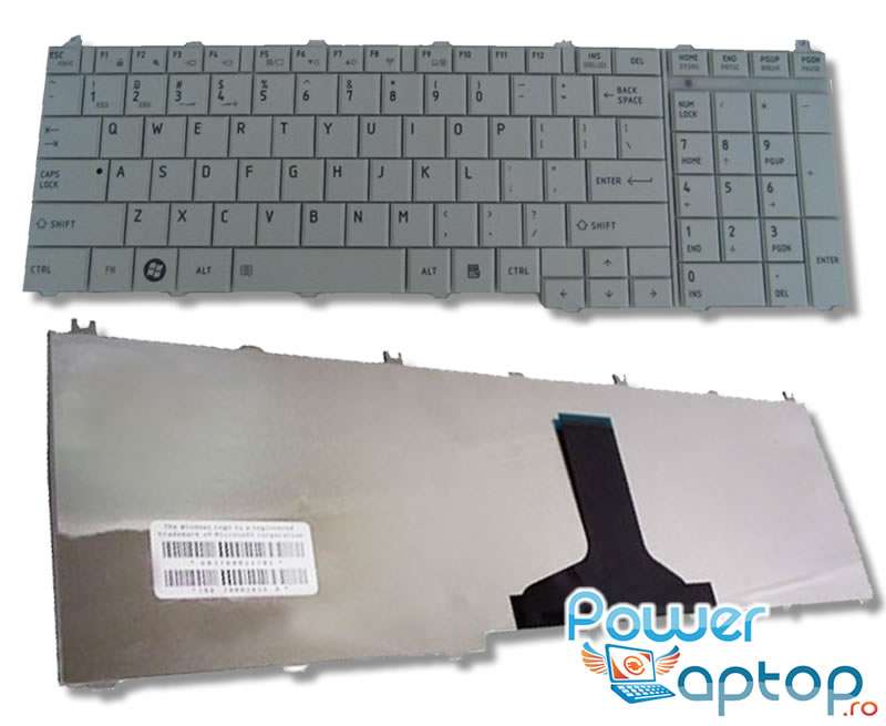 Tastatura Toshiba Satellite C670d argintie