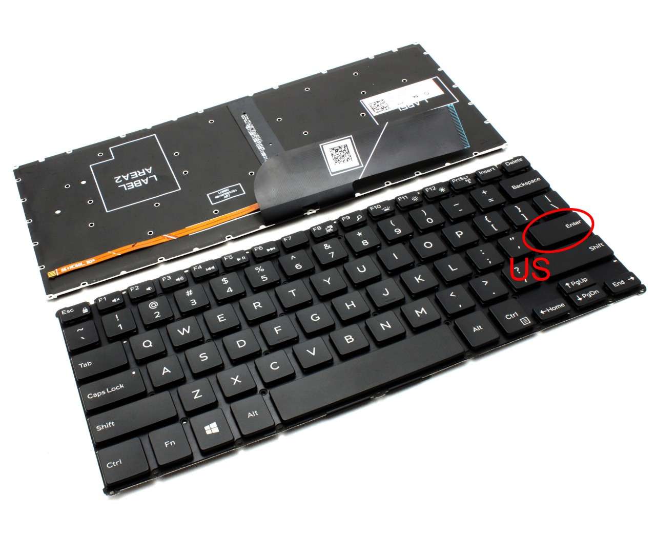 Tastatura Dell Latitude 11 5179 iluminata layout US fara rama enter mic