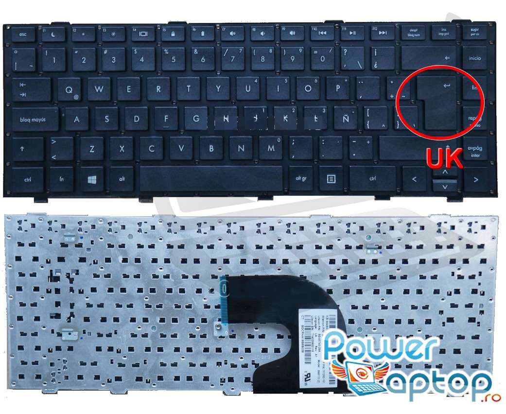 Tastatura HP ProBook 4445S layout UK fara rama enter mare