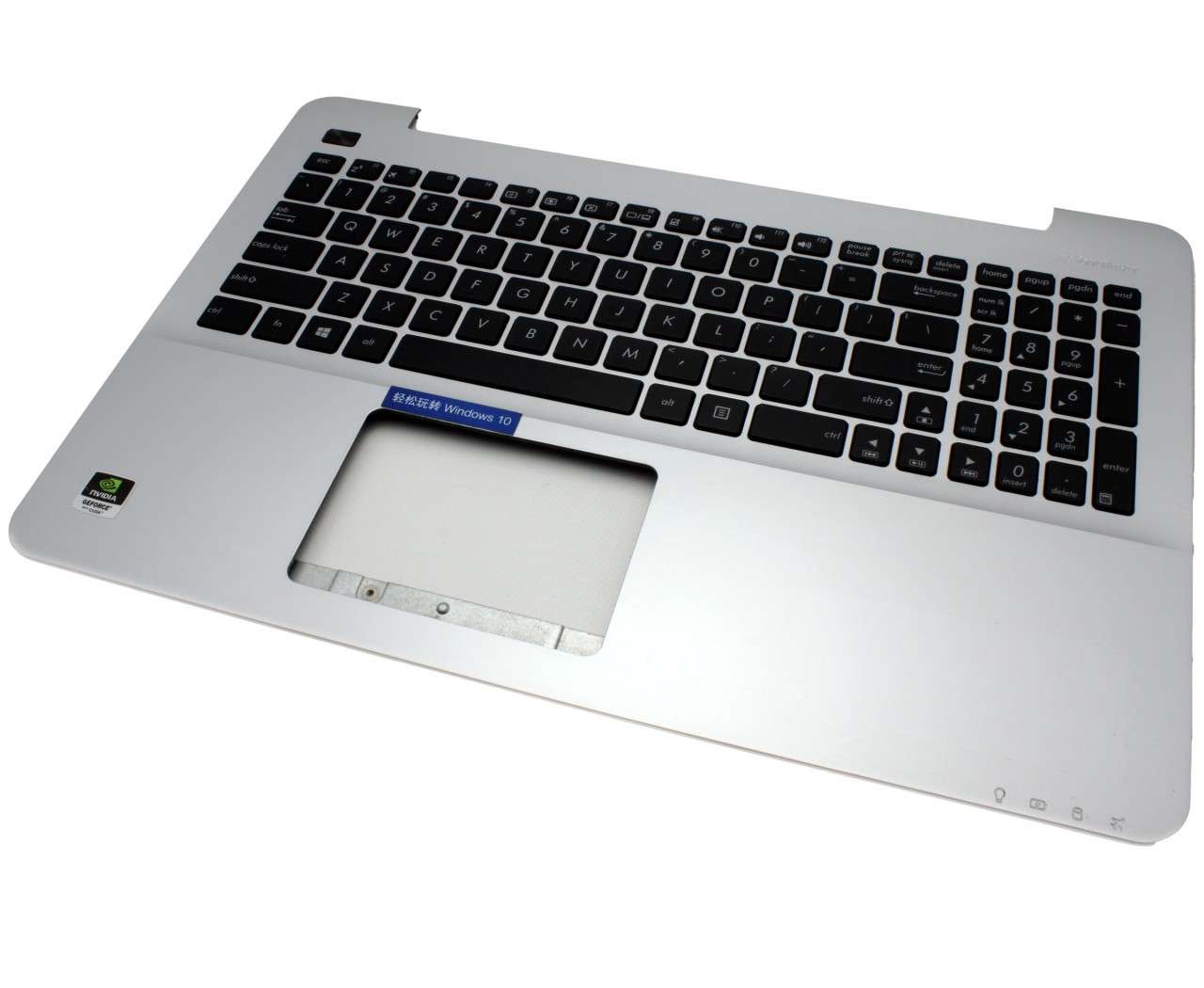Tastatura Asus 0KNB0-612RUS00 Neagra cu Palmrest argintiu