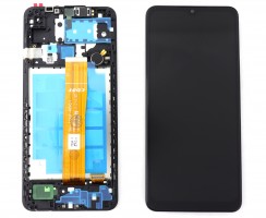 Display Samsung Galaxy A12 A125 OEM Display LCD Black Negru cu Rama