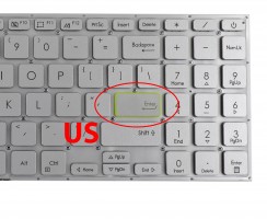 Tastatura Argintie Asus VivoBook S533UA iluminata layout US fara rama enter mic