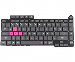 Tastatura Gri Asus 0KNR0-4812US00 iluminata RGB layout US fara rama enter mic