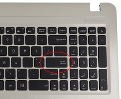 Tastatura Asus X540UB Neagra cu Palmrest Auriu fara TouchPad