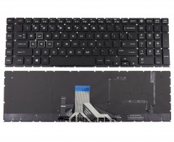 Tastatura HP PK132K02B10 iluminata RGB layout US fara rama enter mic