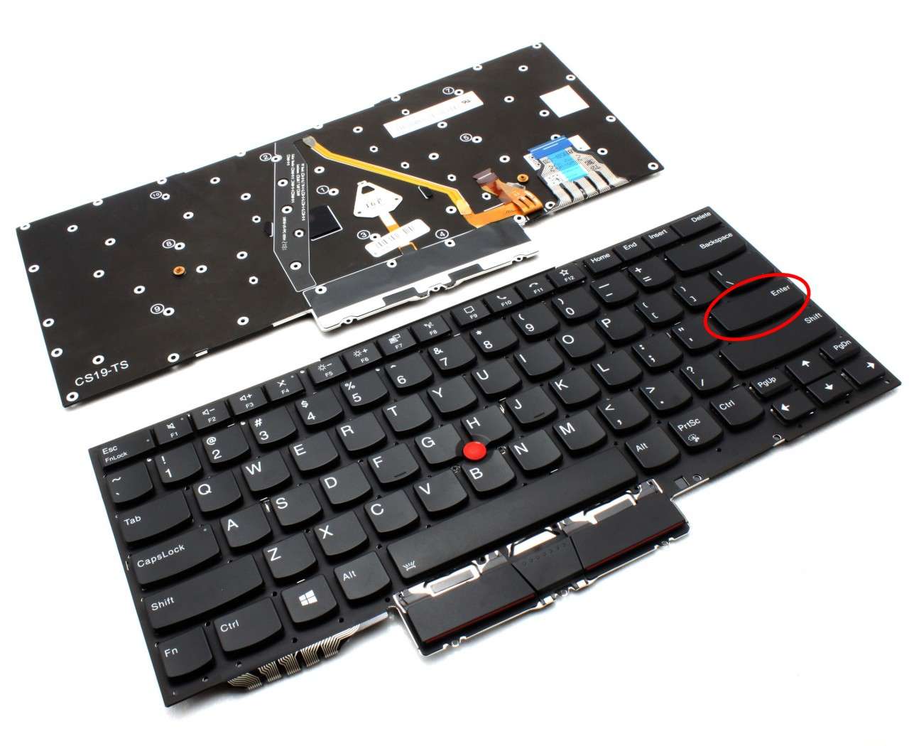 Tastatura Lenovo ThinkPad X1 Carbon 7th GEN 7 2019 iluminata layout US fara rama enter mic