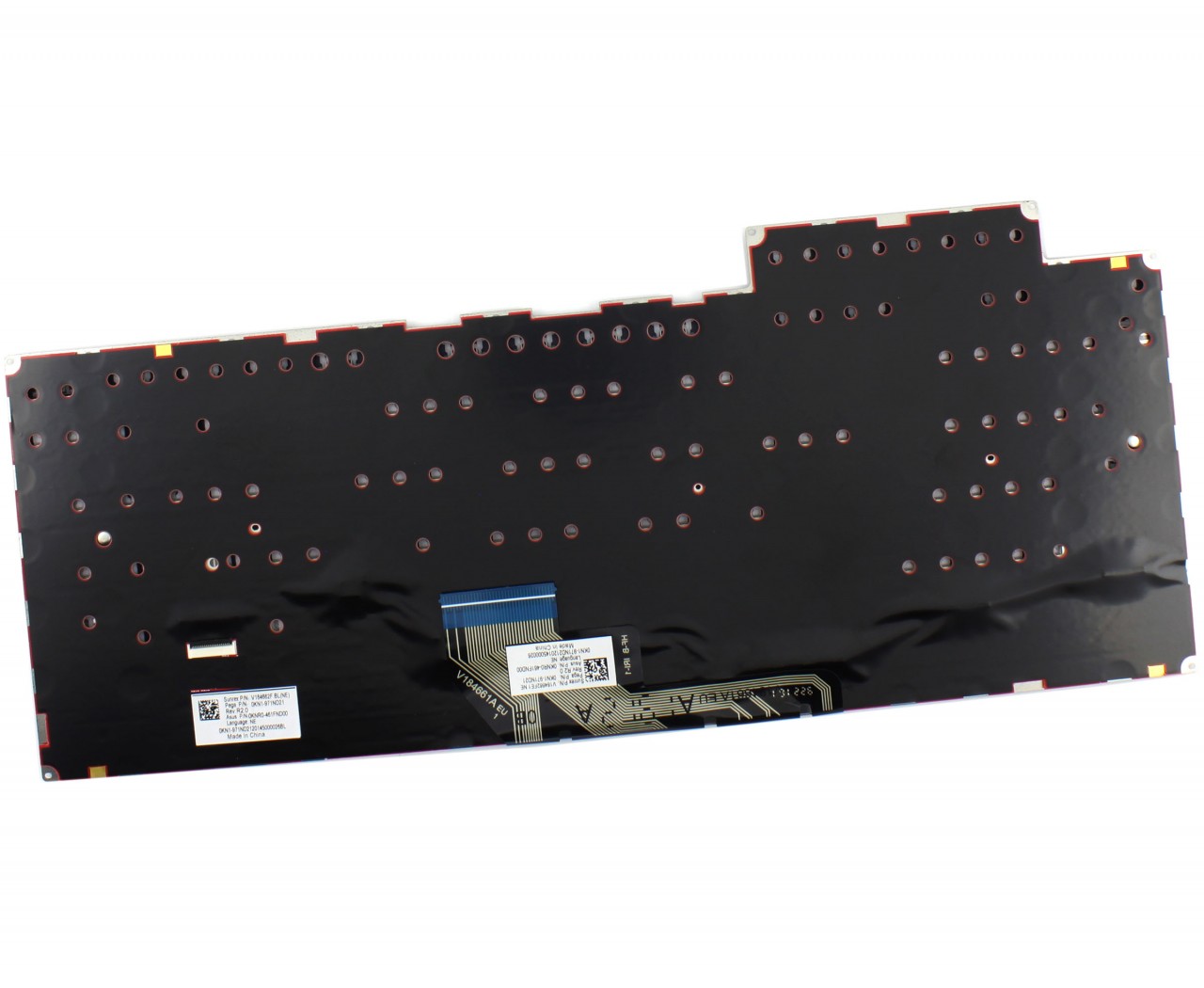 Tastatura Neagra Asus 0KNR0-461GUS00 iluminata RGB layout US fara rama enter mic