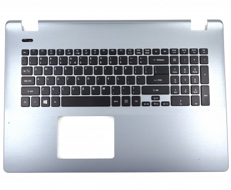 Tastatura Acer Aspire E5-771 Neagra cu Palmrest Argintiu. Keyboard Acer Aspire E5-771 Neagra cu Palmrest Argintiu. Tastaturi laptop Acer Aspire E5-771 Neagra cu Palmrest Argintiu. Tastatura notebook Acer Aspire E5-771 Neagra cu Palmrest Argintiu