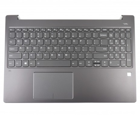 Tastatura Lenovo CM17G53USJ686 Gri cu Palmrest Gri, TouchPad si Orificiu Amprenta iluminata backlit. Keyboard Lenovo CM17G53USJ686 Gri cu Palmrest Gri, TouchPad si Orificiu Amprenta. Tastaturi laptop Lenovo CM17G53USJ686 Gri cu Palmrest Gri, TouchPad si Orificiu Amprenta. Tastatura notebook Lenovo CM17G53USJ686 Gri cu Palmrest Gri, TouchPad si Orificiu Amprenta