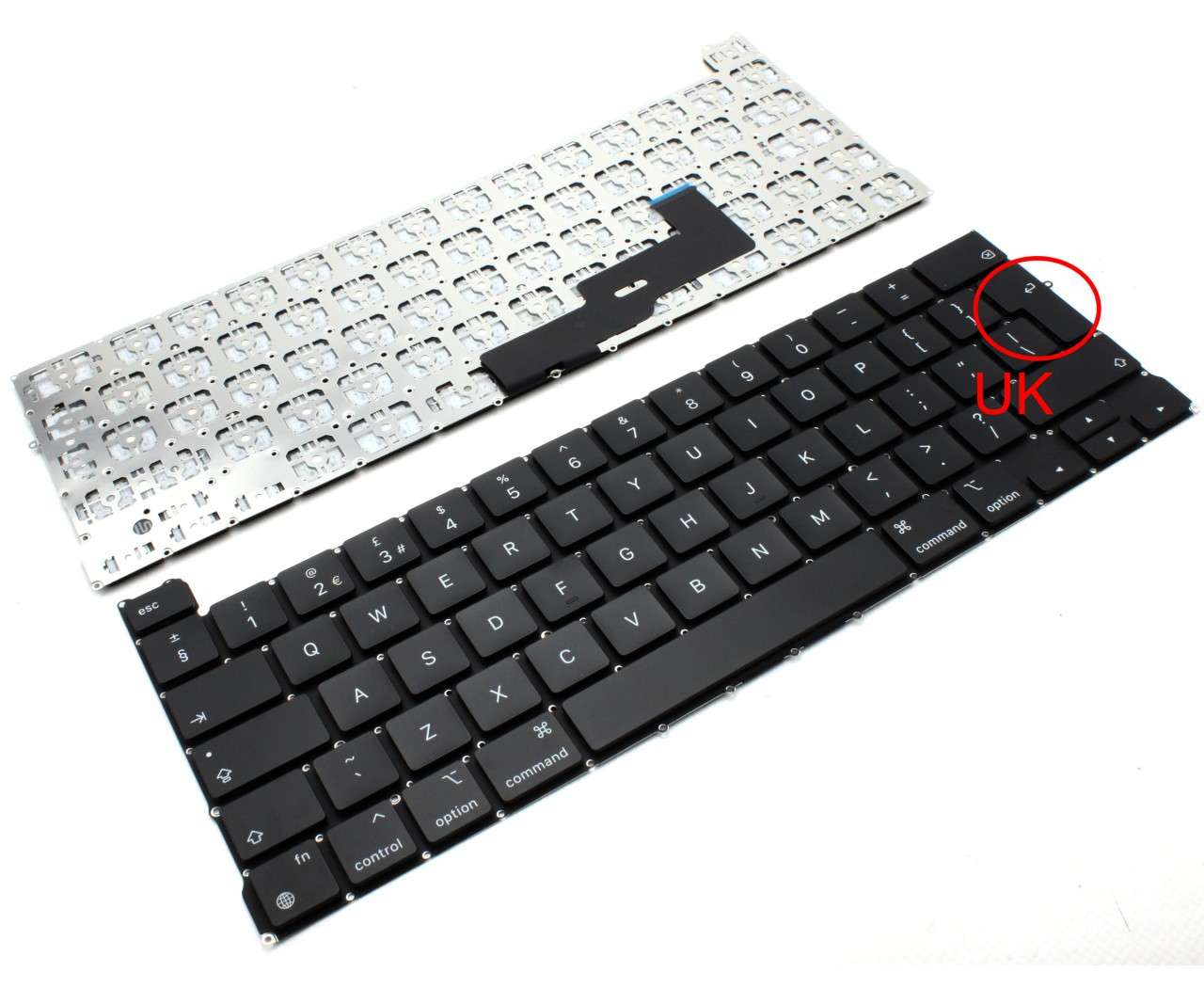 Tastatura Apple MacBook Pro M1 13 A2338 2020 iluminata layout UK fara rama enter mare