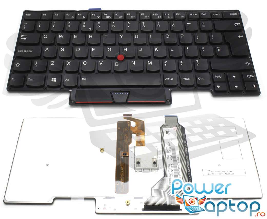 Tastatura Lenovo Thinkpad X1 Carbon GEN 1 2013 iluminata layout UK fara rama enter mare