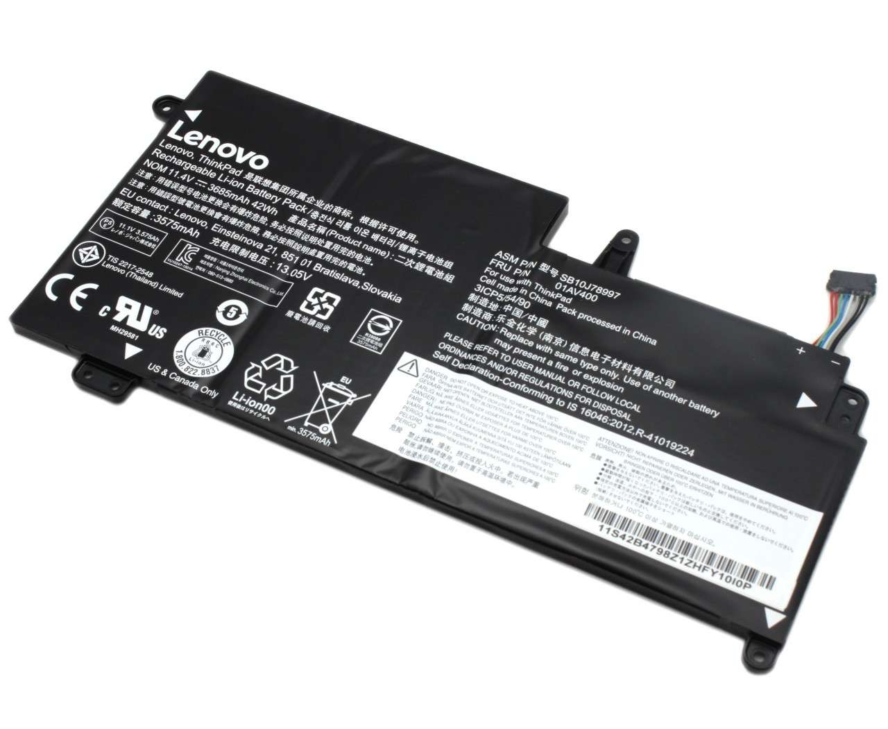 Baterie Lenovo SB10K97594 Originala 42Wh