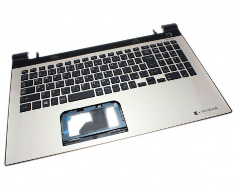 Tastatura Toshiba Satellite L50-D neagra cu Palmrest auriu. Keyboard Toshiba Satellite L50-D neagra cu Palmrest auriu. Tastaturi laptop Toshiba Satellite L50-D neagra cu Palmrest auriu. Tastatura notebook Toshiba Satellite L50-D neagra cu Palmrest auriu