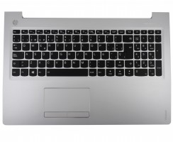 Tastatura Lenovo IdeaPad 510-15IKB Type 80SV Neagra cu Palmrest Argintiu cu TouchPad iluminata backlit. Keyboard Lenovo IdeaPad 510-15IKB Type 80SV Neagra cu Palmrest Argintiu cu TouchPad. Tastaturi laptop Lenovo IdeaPad 510-15IKB Type 80SV Neagra cu Palmrest Argintiu cu TouchPad. Tastatura notebook Lenovo IdeaPad 510-15IKB Type 80SV Neagra cu Palmrest Argintiu cu TouchPad