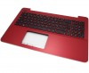 Tastatura Asus  X555LD Neagra cu Palmrest rosu. Keyboard Asus  X555LD Neagra cu Palmrest rosu. Tastaturi laptop Asus  X555LD Neagra cu Palmrest rosu. Tastatura notebook Asus  X555LD Neagra cu Palmrest rosu