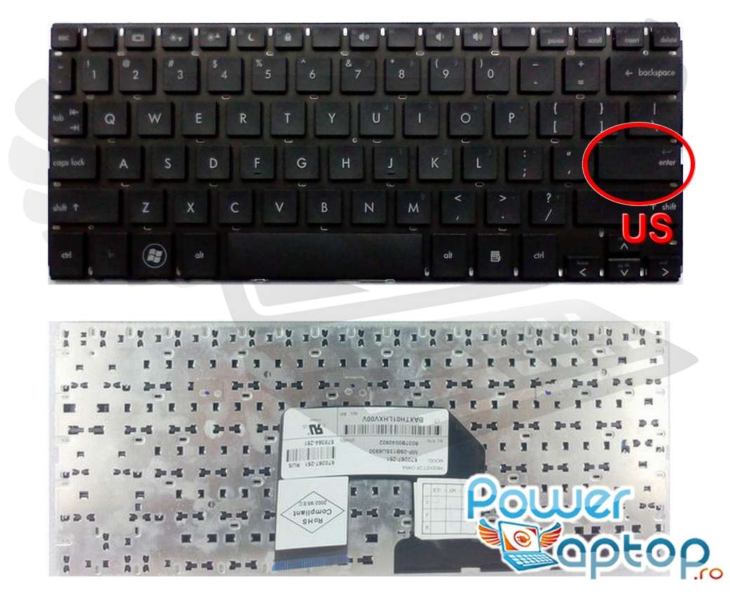 Tastatura HP Mini 5101 layout US fara rama enter mic