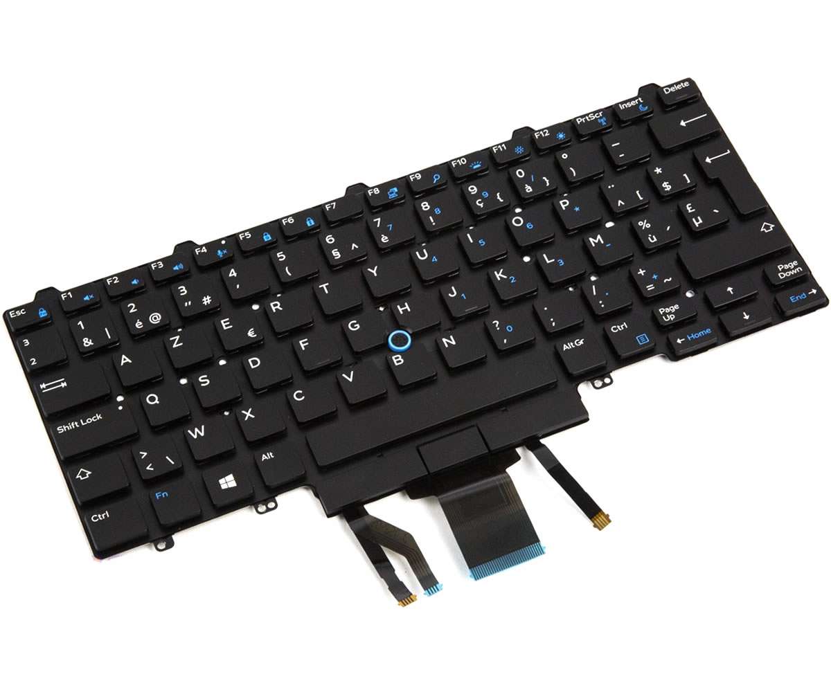 Tastatura Dell Latitude 5480 iluminata layout UK fara rama enter mare DUAL POINTING