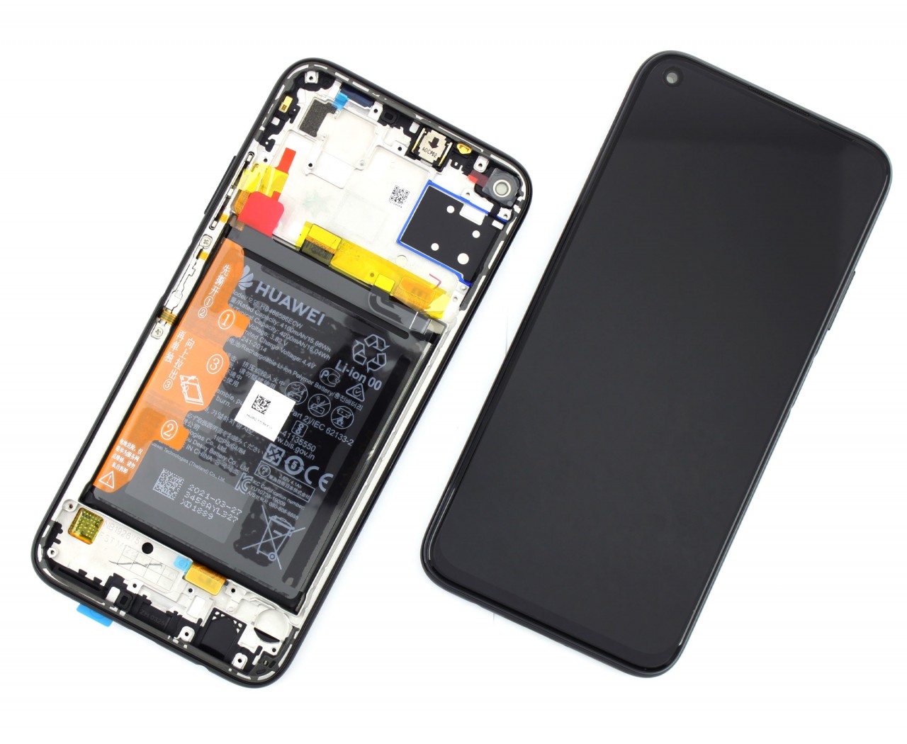 Display Huawei P40 Lite JNY-LX1 Display Original Service Pack cu Rama Black Negru