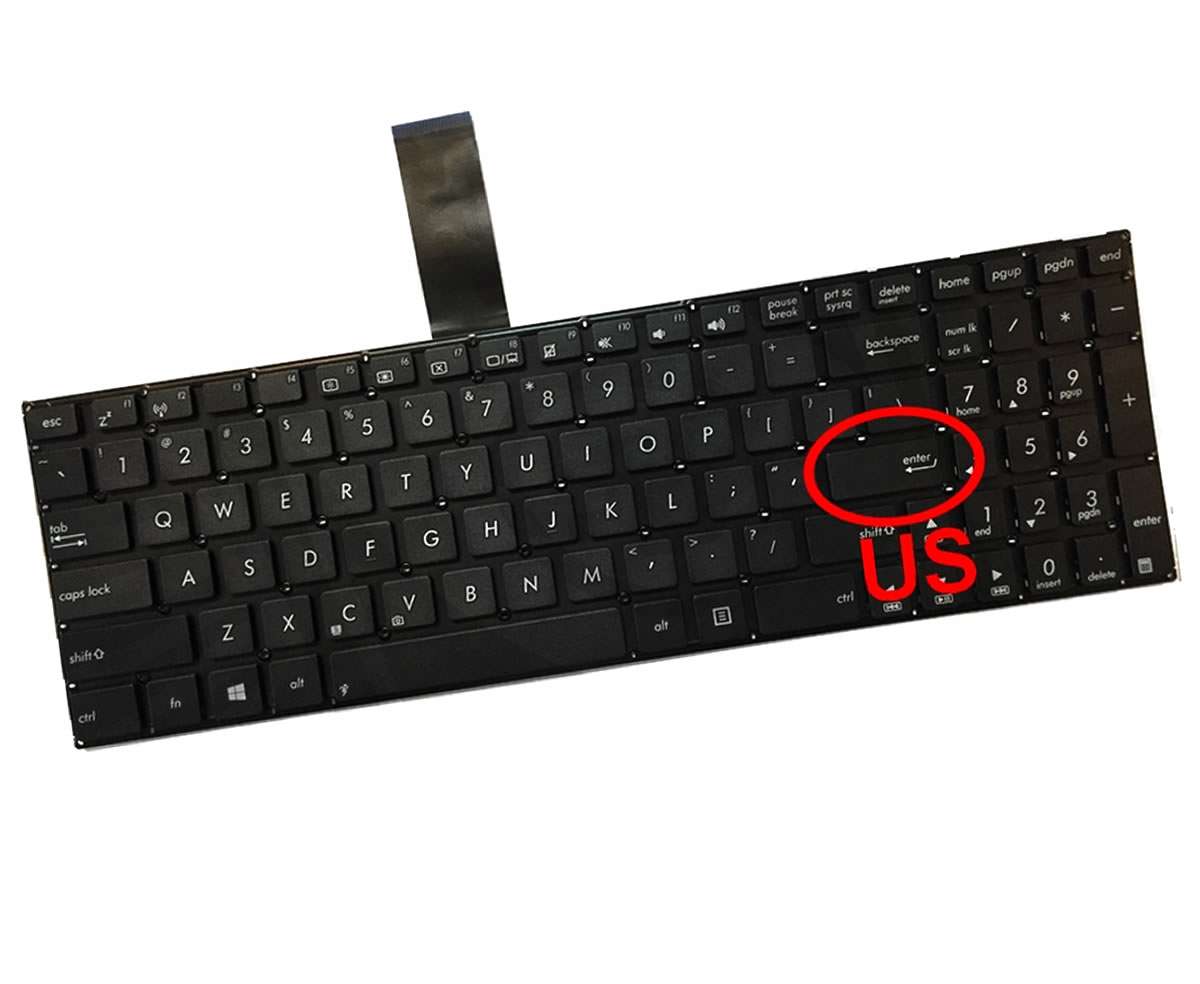 Tastatura Asus X551CA layout US fara rama enter mic