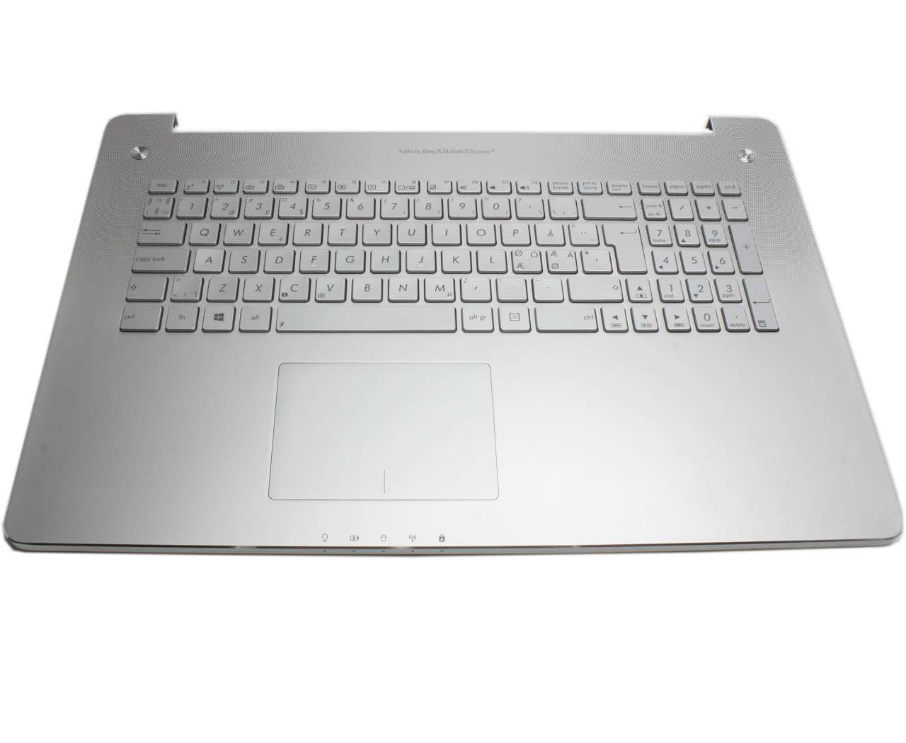 Tastatura Asus N750JK argintie cu Palmrest argintiu iluminata backlit