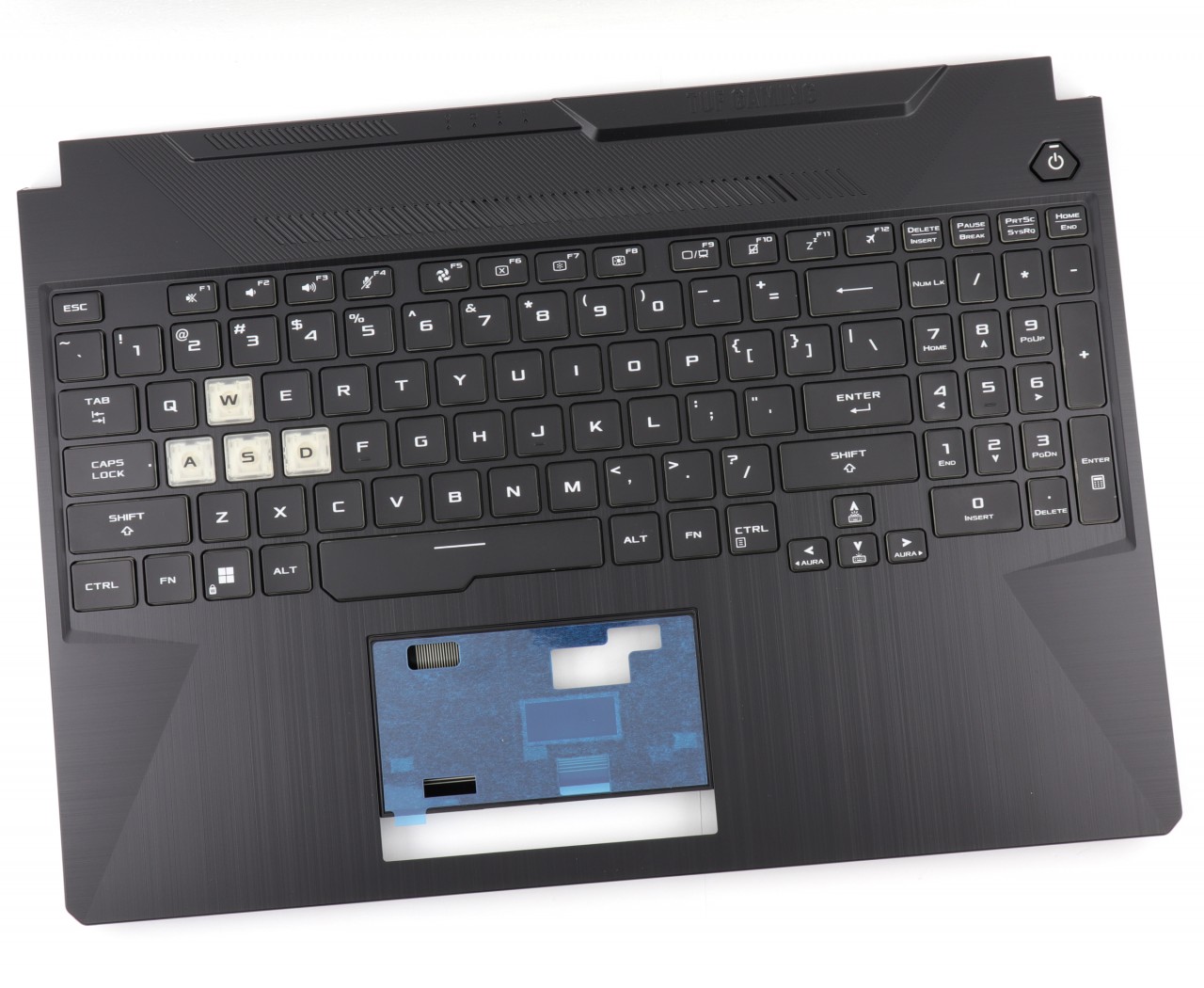 Tastatura Asus TUF Gaming FX506HE Neagra cu Palmrest Negru iluminata backlit
