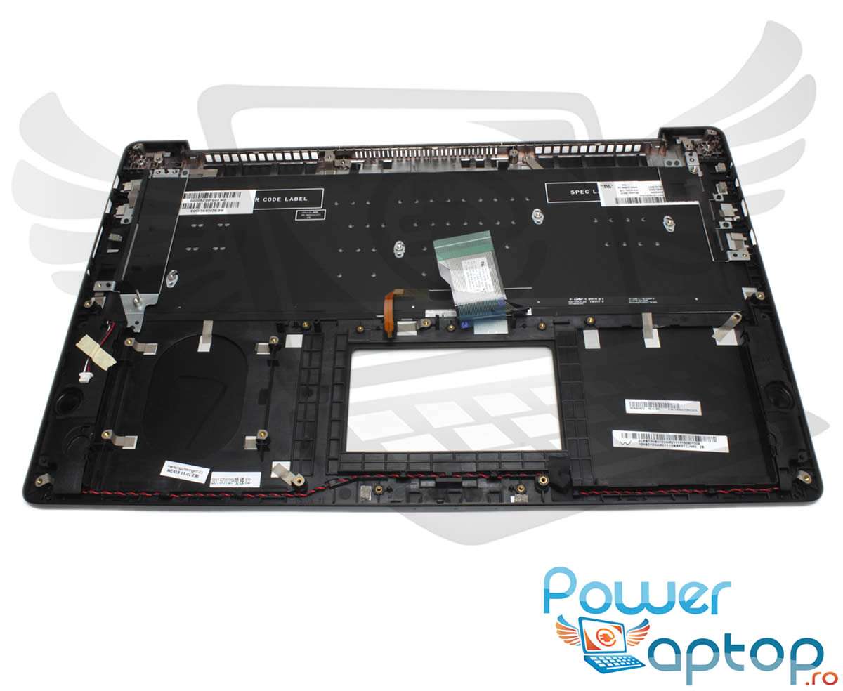 Tastatura Asus 90NB0871 R32UI0 neagra cu Palmrest negru iluminata backlit