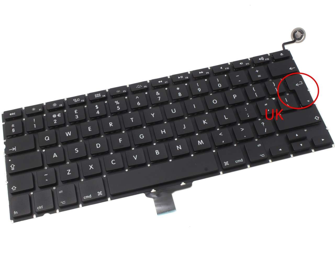 Tastatura Apple MacBook A1342 2010 layout UK fara rama enter mare