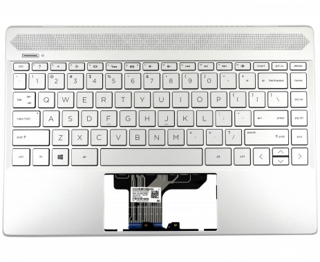 Tastatura HP Elitebook 745 G7 Neagra cu Palmrest argintiu iluminata backlit. Keyboard HP Elitebook 745 G7 Neagra cu Palmrest argintiu. Tastaturi laptop HP Elitebook 745 G7 Neagra cu Palmrest argintiu. Tastatura notebook HP Elitebook 745 G7 Neagra cu Palmrest argintiu