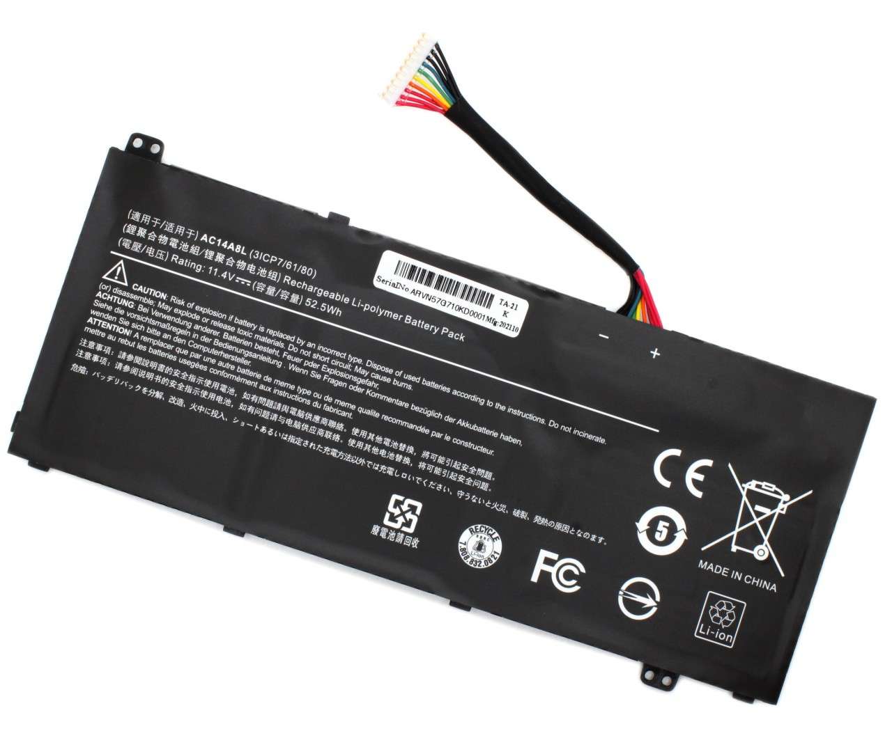 Baterie Acer Aspire VX5-591G 52.5Wh