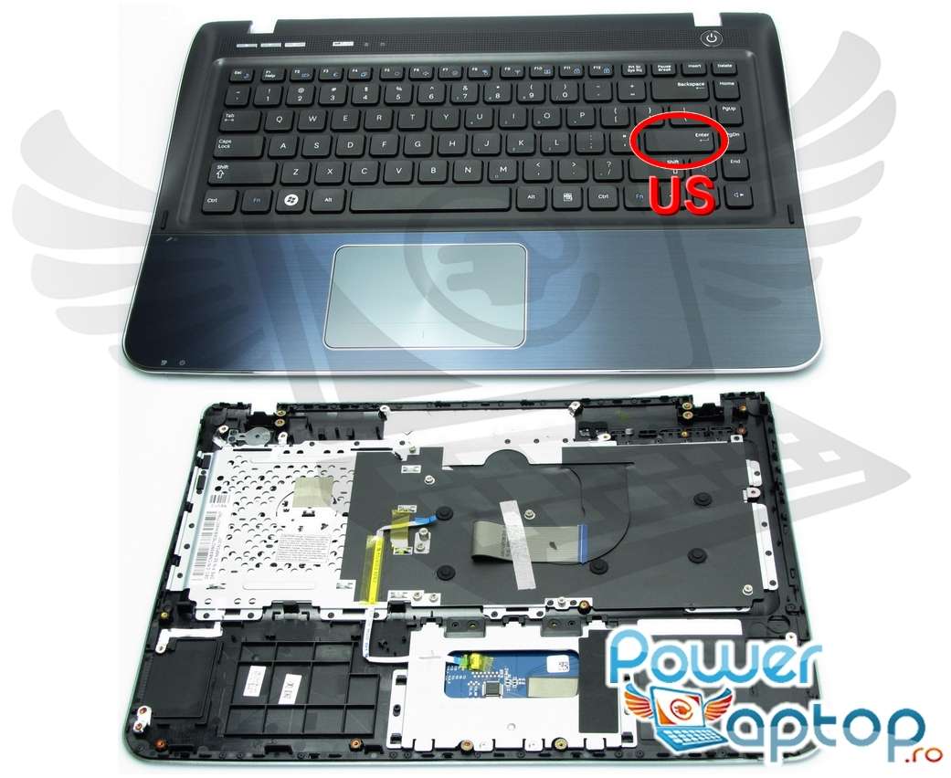 Tastatura Samsung SF310 cu Palmrest si Touchpad layout US enter mic