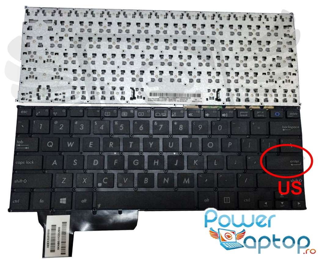 Tastatura Asus VivoBook X201E layout US fara rama enter mic