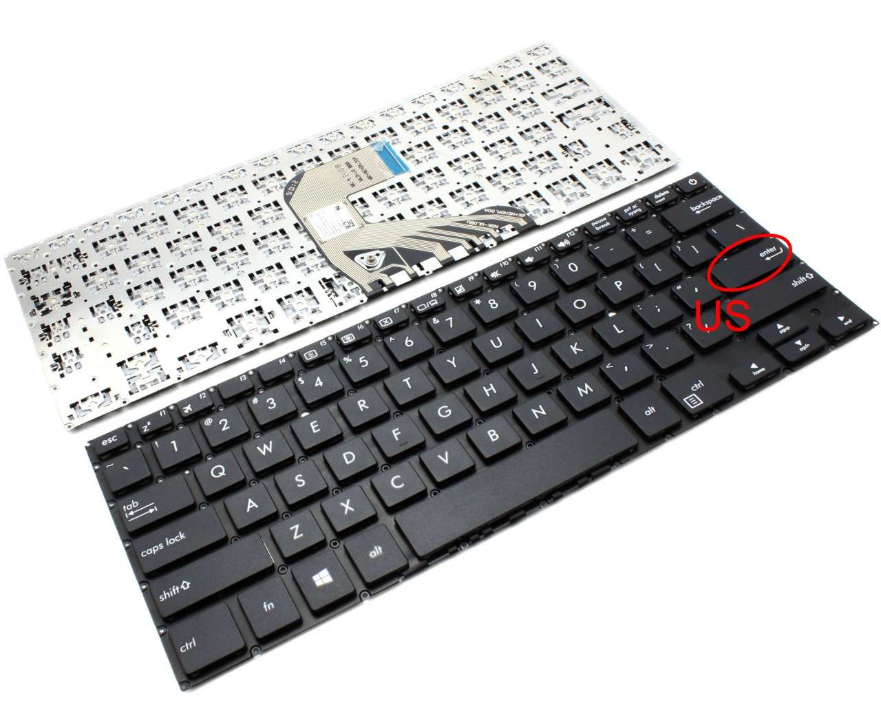 Tastatura Asus 0KN1-2P1US13 layout US fara rama enter mic